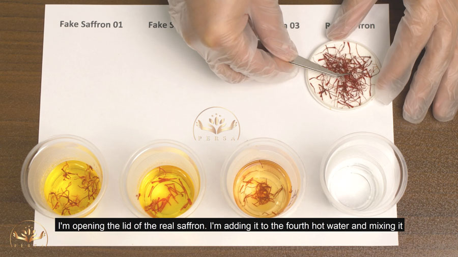 Real saffron detection test – Real Saffron vs Fake Saffron