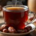 eating dates with tea