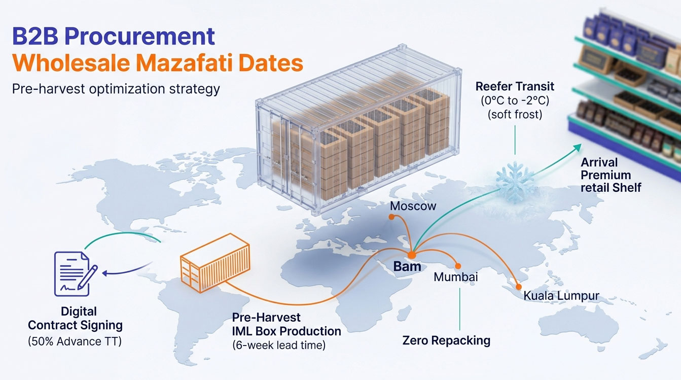 Wholesale Mazafati Dates From Iran: The 2026 Importer’s Guide to Sourcing, Pricing, and Logistics