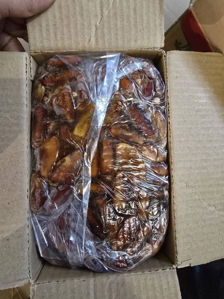 Pressed Shahani dates in 3 kg plain carton